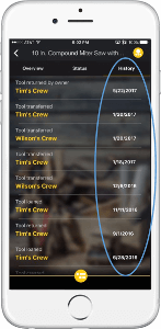 Tool Inventory History
