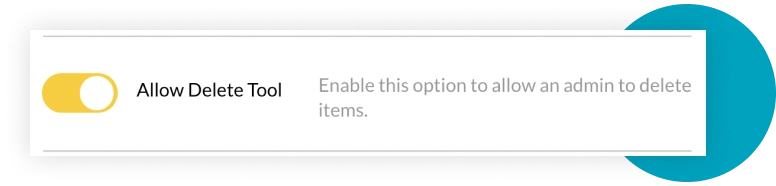 Allow admins to delete tool