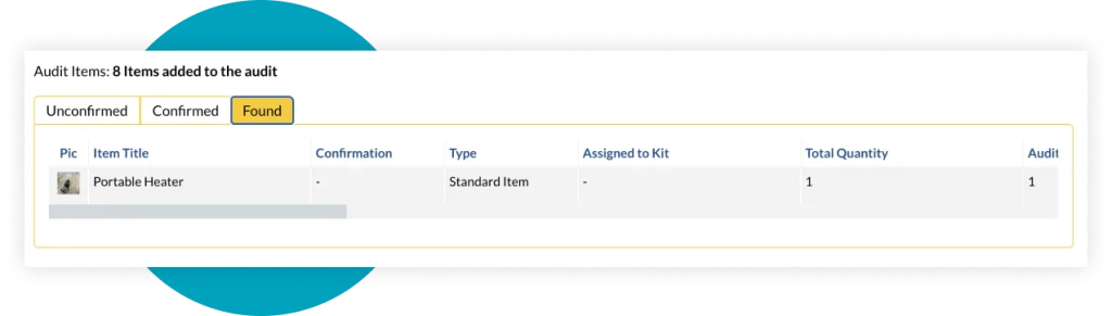 new Found tab on audits for better tool management